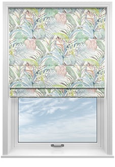 Los Angeles Velvet, Summer Breeze - Motorised Roman Blind
